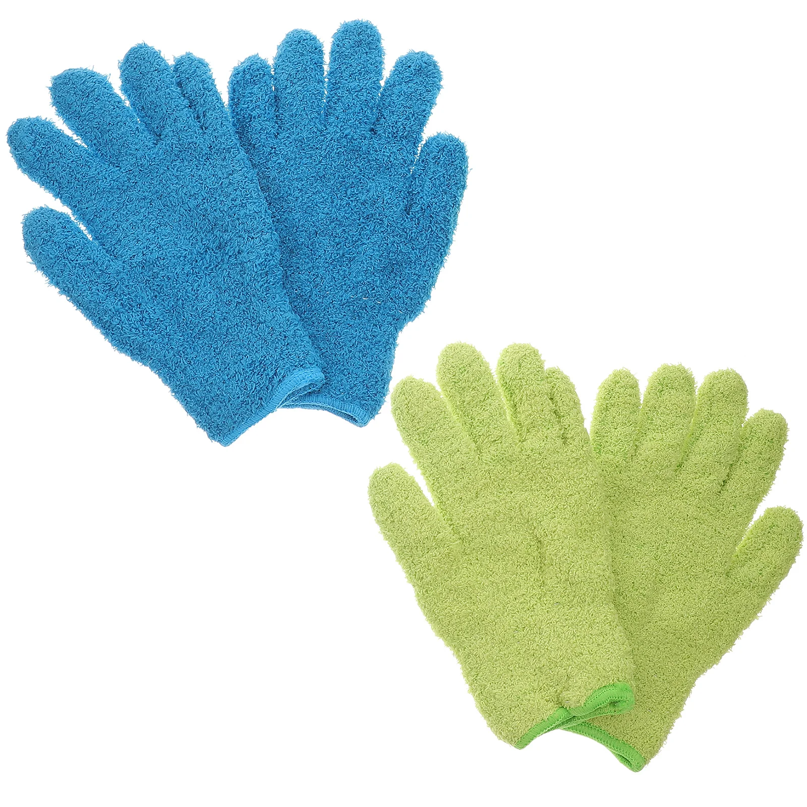 4 Pcs Gloves Microfiber Hair Towels Cleaning Mirror Cleaner Tool Washcloth Shampoo Anticaida House Dusting Home