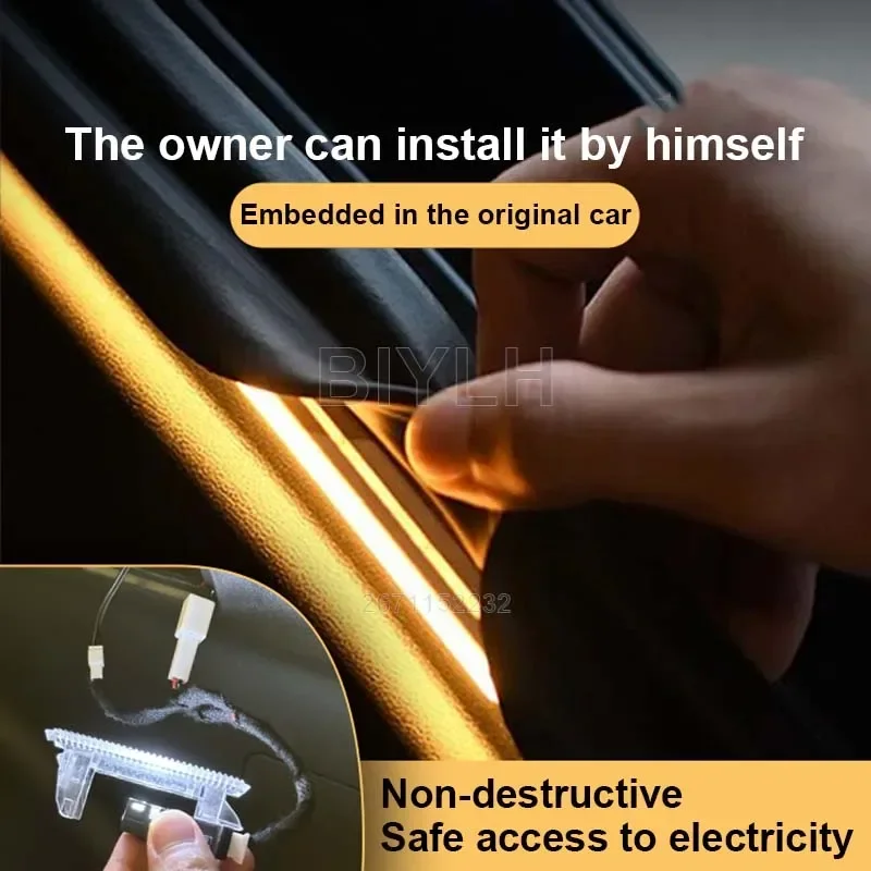 Car LED Trunk Light For Toyota RAV4 2013-2025 Customized Flexible Atmosphere Light Tail Box Light Interior Decor Accessories