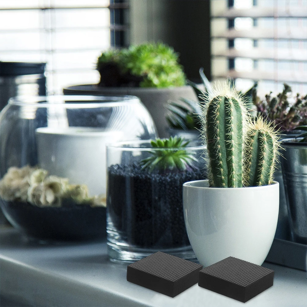 

4pcs Flowerpot Bottom Mat Breathable Drainage Gasket Planter Coaster Pad Bonsai Pot Cushion Flower Pot Base Pad Plant Mat Square