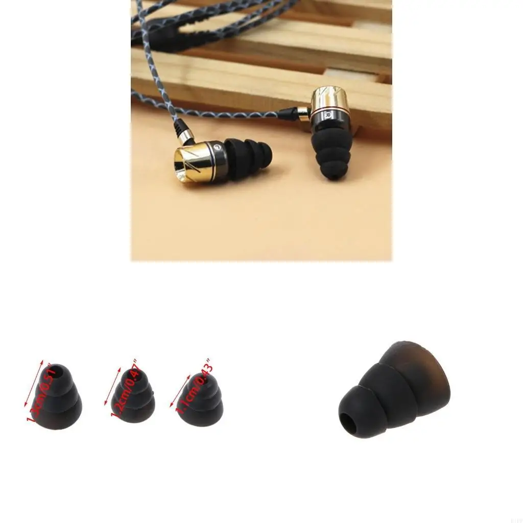 E1PF Headphone Cover for In-Ear Ear Phone Comfortable Memory Foam Anti-slip Earbuds In Ear Eartip Plug Protective Soft Sleeve