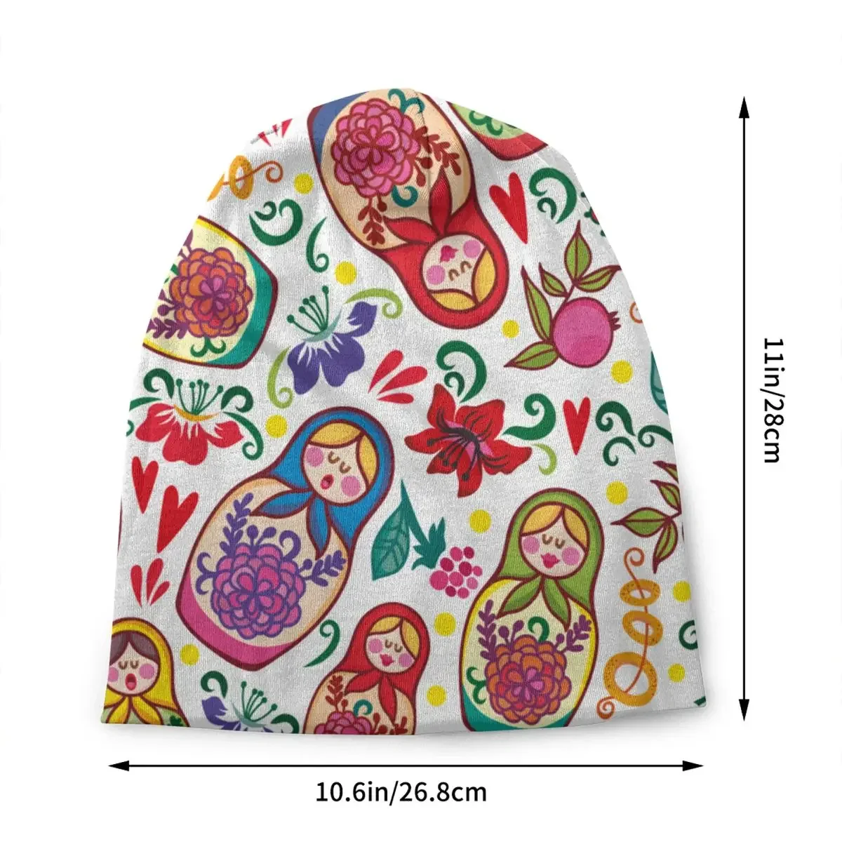 Russian Doll Babushka Matryoshka Beanie Cap Unisex Winter Warm Bonnet Femme Knitted Hats Hip Hop Outdoor Skullies Beanies Caps