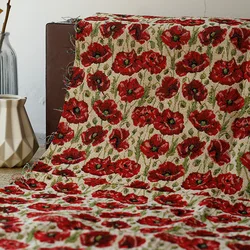 Retro Pastoral Style Yarn Dyed Jacquard Fabric Thickened Dress Skirt Diy Sewing Fabric 50cmx150cm