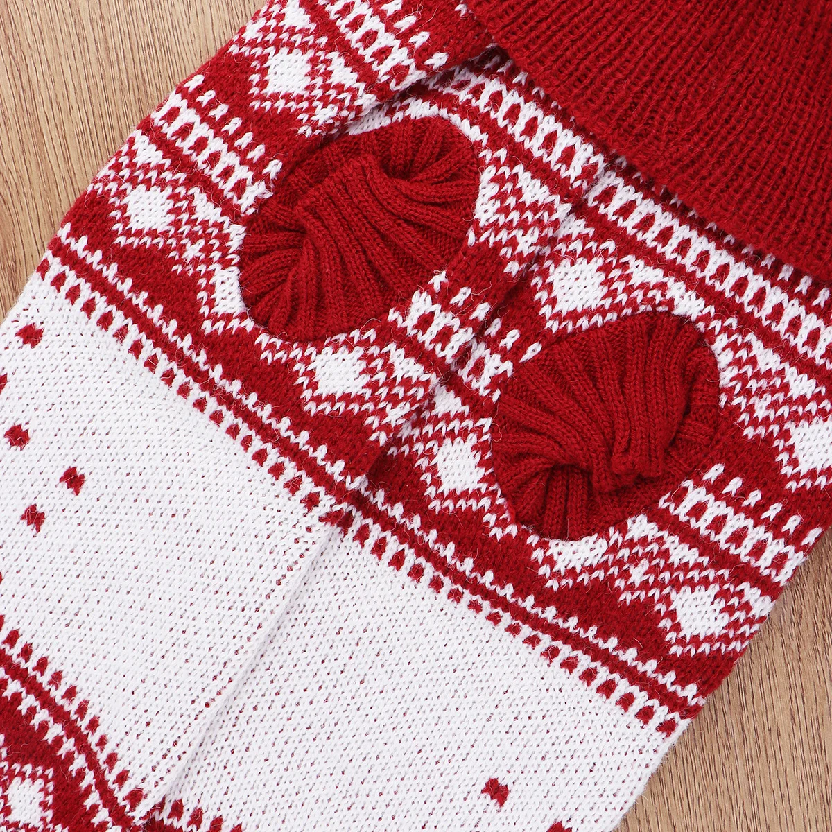 

1Pcs Pet Dog Christmas Sweater Red Size L Knitted Turtleneck Warm Winter Clothes Puppy Costume Pet Dog Christmas Knitted Sweater