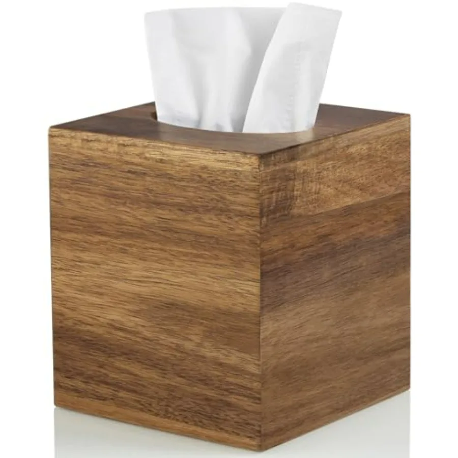 

Tissue Box Cover - Tissue Box Holder for Tabletop Night Stands Bathroom Office - Decorative Facial Cube Tissue Box Cover for Mo