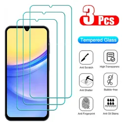 3Pcs PremiumTempered Glass Screen Protector For Samsung Galaxy A15 5G A25 A35 A55 A14 A24 A34 A54 A13 A33 A53 A73