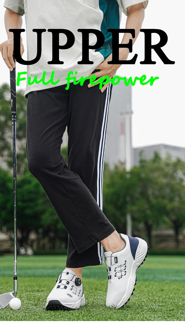 Herren-Golfschuhe für Herbst und Sommer, mit dicken und flexiblen Sohlen, bequem und atmungsaktiv, mit praktischem Twist-Lock-Design, geeignet für den täglichen Freizeitgebrauch, Golf, Outdoor-Sport und andere Aktivitäten – Detail 1