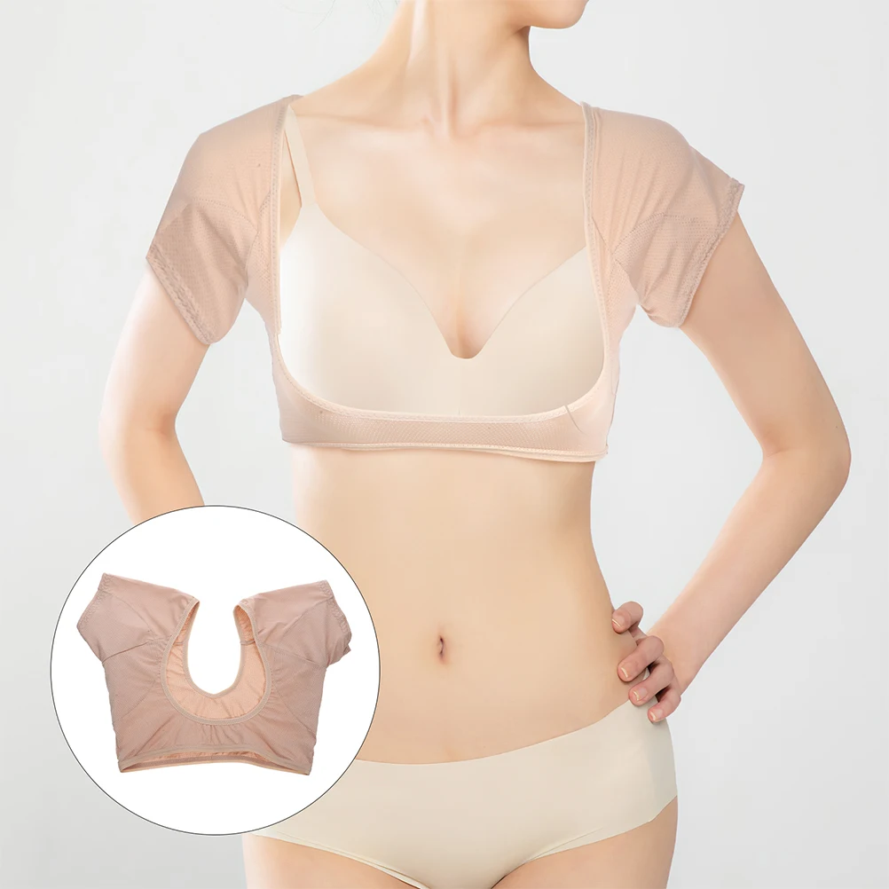 

Underarm Sweat Pads Women Polyester Whitening Breathable Washable Vest Size L Armpit Sweat Proof Undershirts Stops