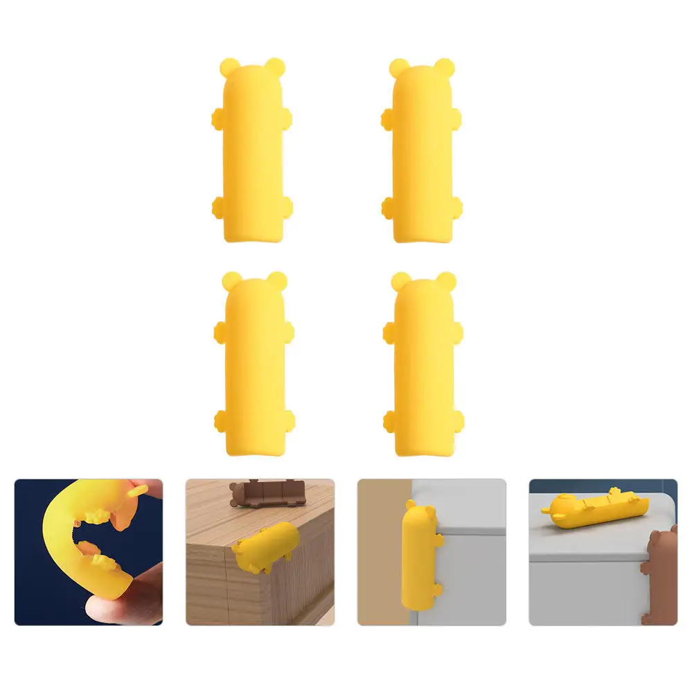 

4Pcs Silicone Table Corner Guards Anti-Collision Bumper Protector for Kids Safety Furniture Wall Cabinet Desk Edge Protection