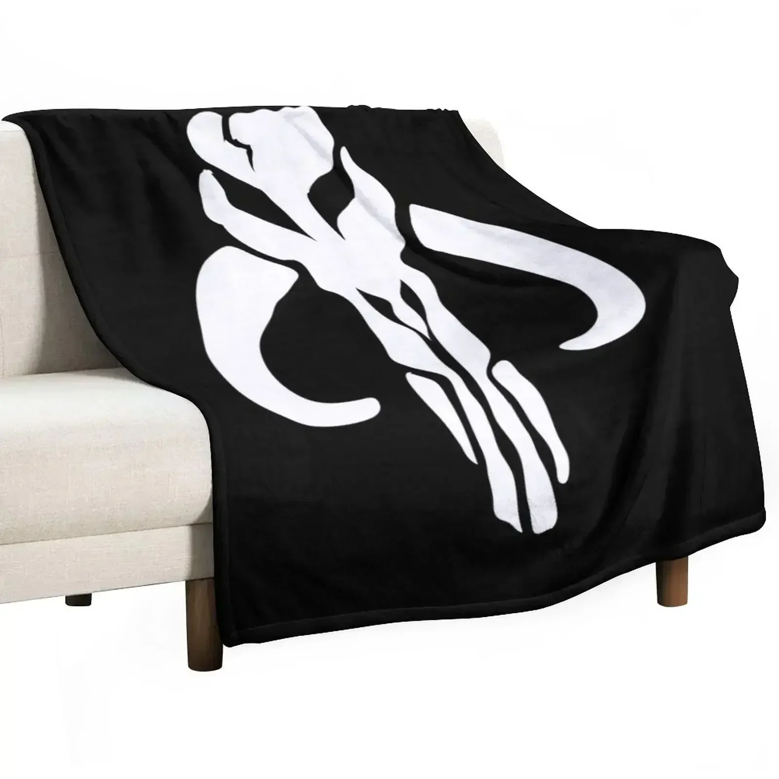 Mando in White Throw Blanket christmas decoration anime for sofa Multi-Purpose Weighted For Baby Blankets