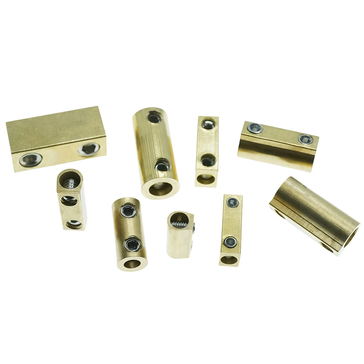 5/10pcs Brass Quick Terminal Block High Power Wire Splitter with Heat Shrink Tubing Splice Connector for Electrical Wiring
