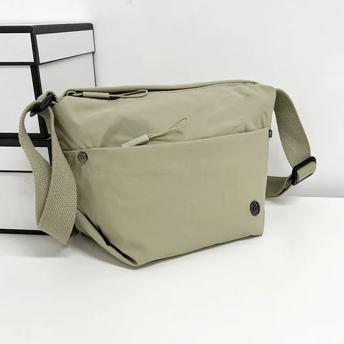 Bolso cruzado de nailon ultraligero para mujer, correa ancha ajustable, ligero, cierre de cremallera, elegante bolso de mensajero
