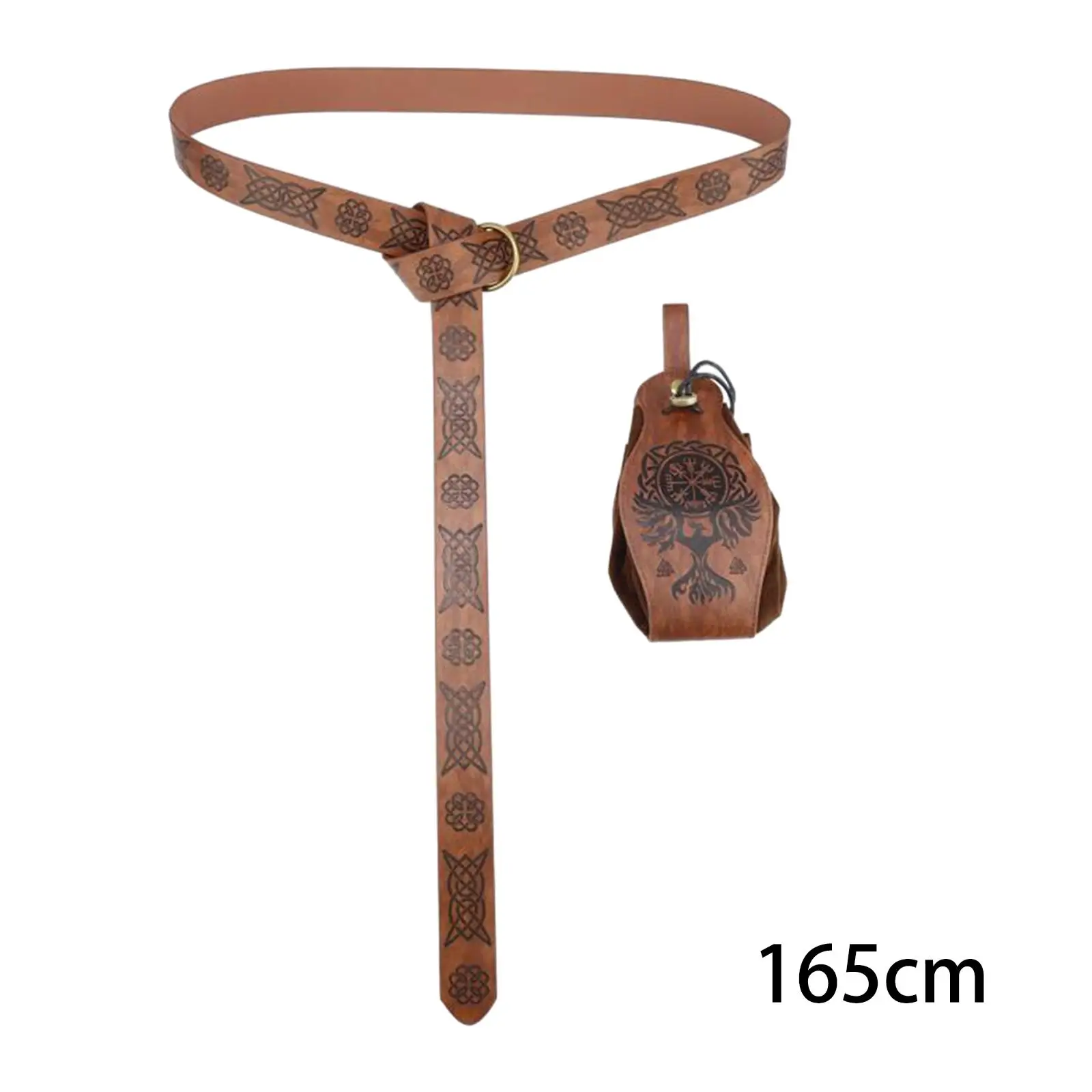 زي فارس العصور الوسطى حزام جلد PU طراز عتيق لحفلة الهالوين للبالغين والأطفال والأولاد والأصدقاء للجنسين لعروض المسرح