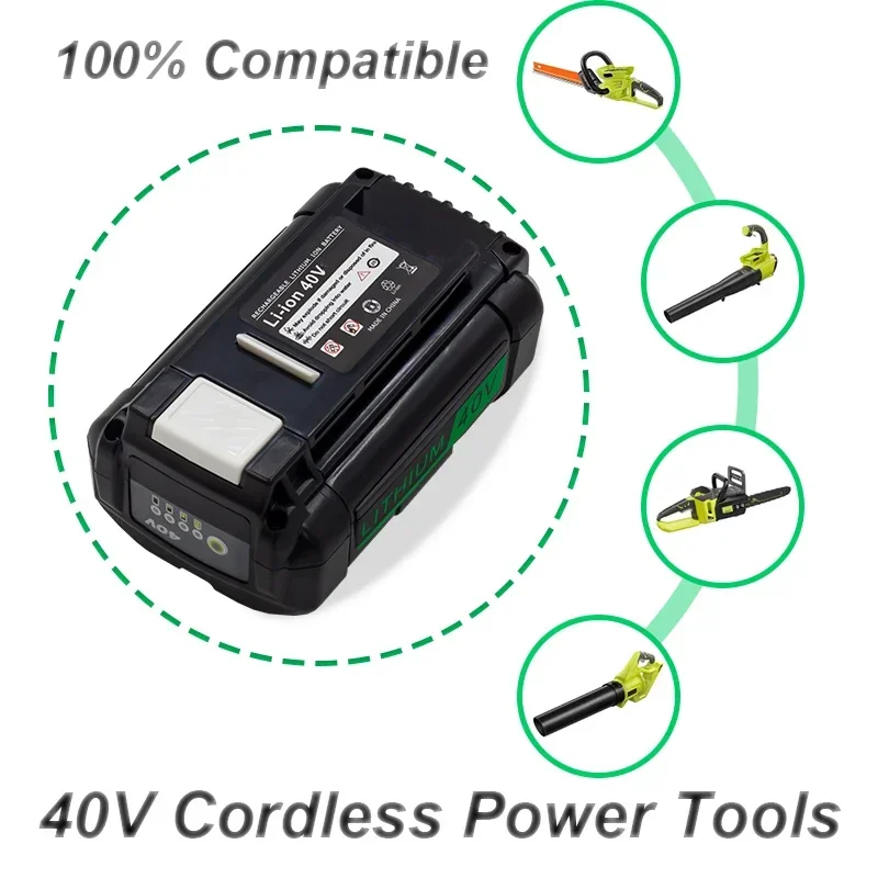 Tool battery 40v 9000mAh lithium ion battery for ryobi op4050 op40401 ry40200 op4050a ry40400 ry40502 rechargeable battery 18650