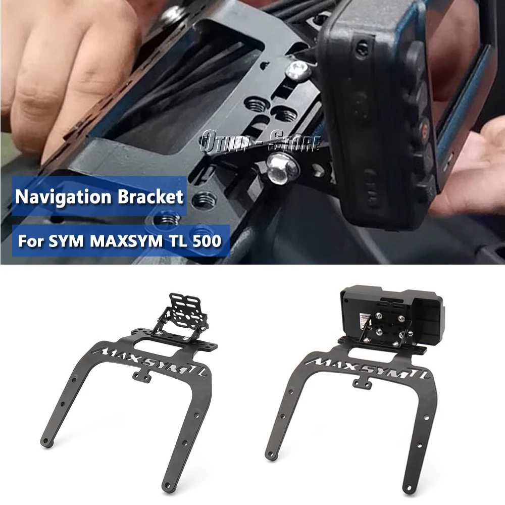 For SYM Maxsym TL 500 New Motorcycle Accessories Black Phone Holder Stand GPS Mount Navigation Plate Bracket MAXSYM TL500