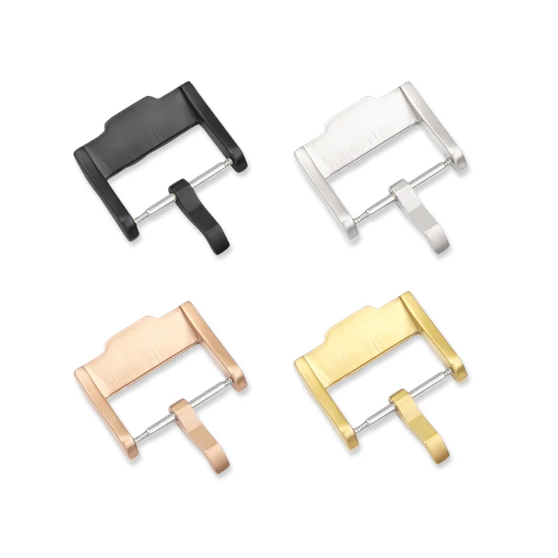 316 Stainless Steel Watch Clasp Pin Buckle 16mm 18mm 20mm 22mm 24mm Metal Clasp Watchband Repair Accessories Gold Silver
