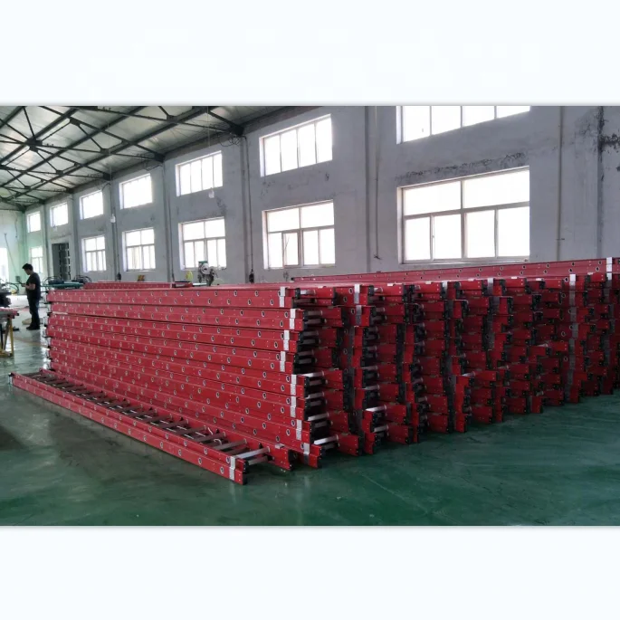 EN131 16 20 24 28 32 36 40 خطوة الألياف الزجاجية النار الهروب سلم تمديد للطي الألومنيوم مزيج خطوة سلالم المصنعين #5