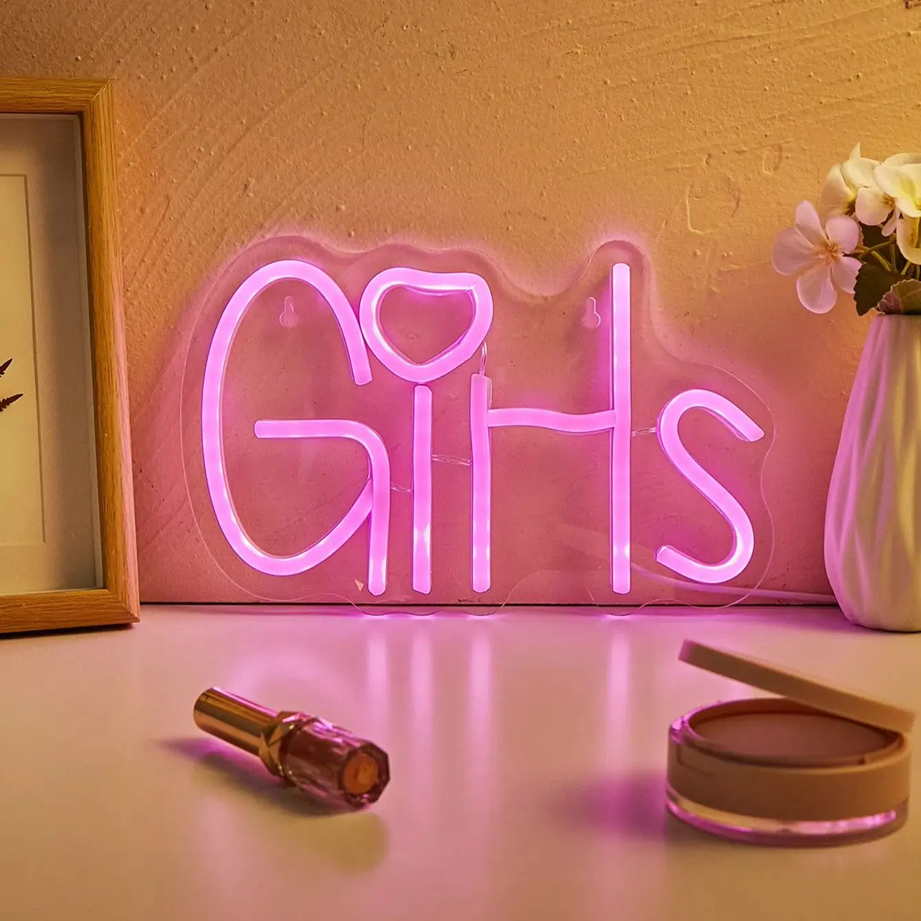 Chi-buy LED Neon Girls USB Powered Neon Signs Decor Lamp Signs Birthday Gift Wall Art For Bedroom Room Bar Shop