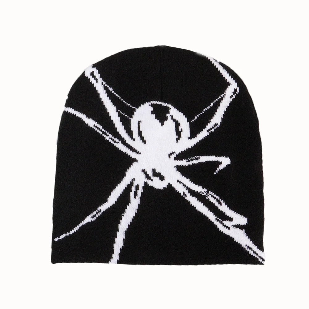 The Y2K Trend-Inspired Jacquard Spider Double-Layer Knitted Hat Is Perfect for Keeping You Warm During Autumn and Winter Outings