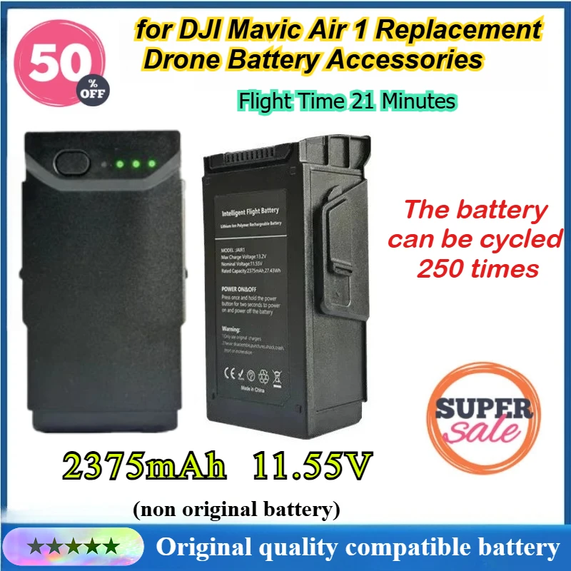 

2375mAh 11.55V Drone Battery for DJI Mavic Air 1 Replacement Accessories Flight Time 21 Minutes Battery for Mavic Air Part