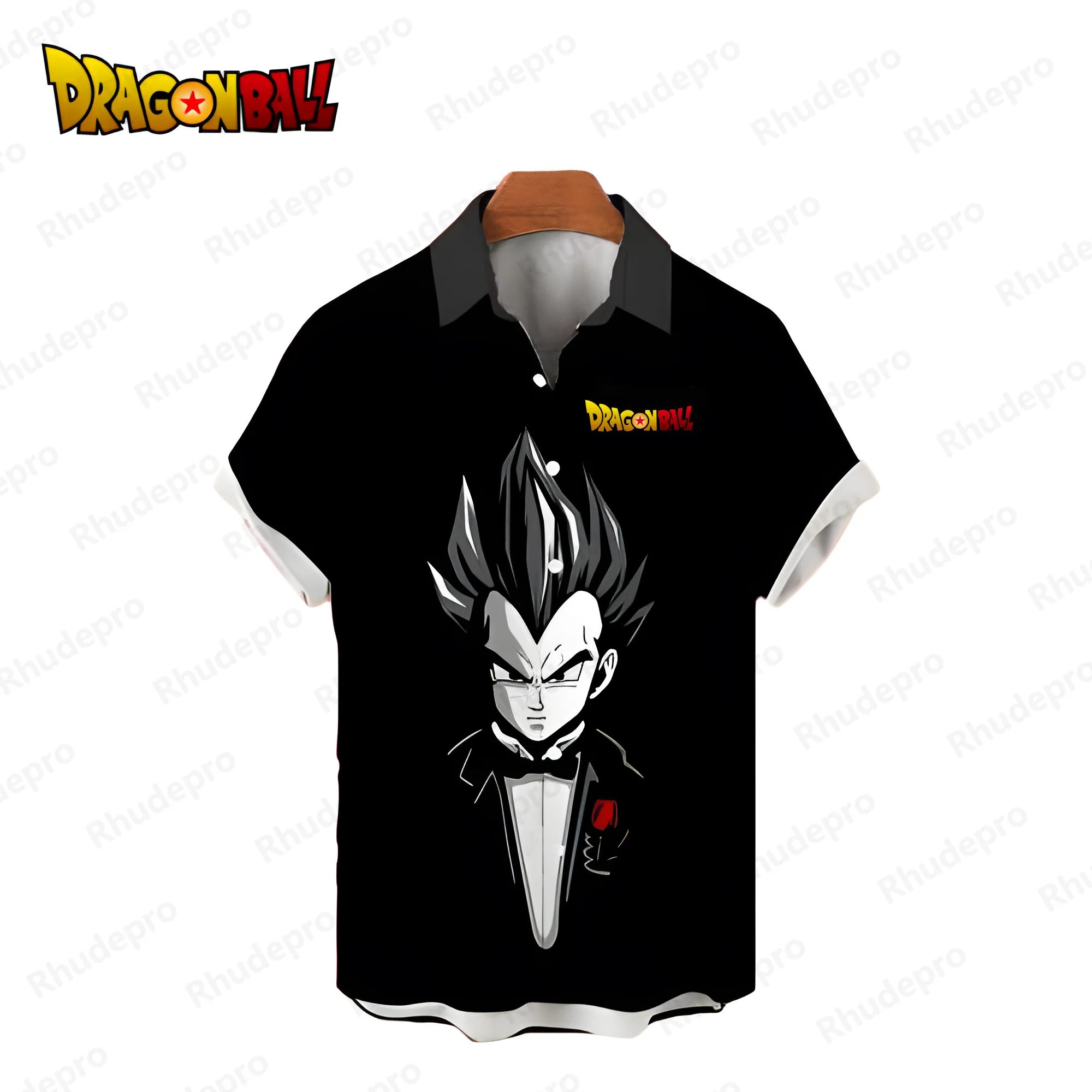 2024 Men's Shirts Vegeta Dragon Ball Z Tops Streetwear Hawaiian Shirt Aesthetic Clothing Beach Style Summer Blouse Fashion Anime