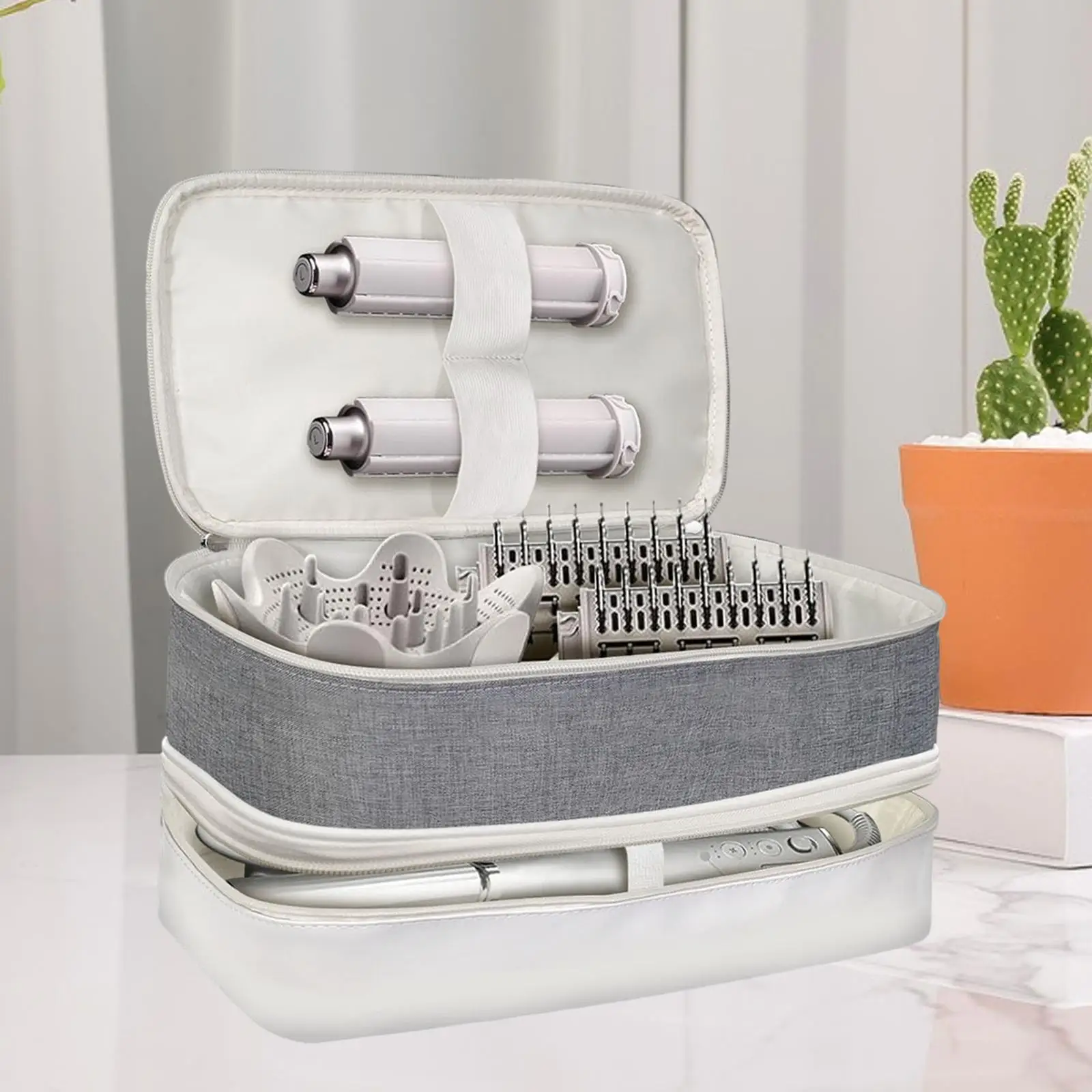 حقيبة سفر لأدوات الشعر، حقيبة حمل للسفر، حقيبة مجفف الشعر لفرشاة مجفف الشعر، أدوات ساخنة، أداة تصفيف الشعر