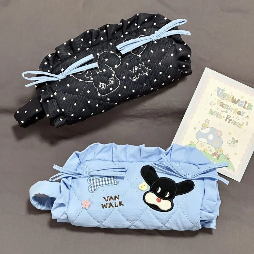 جديد قماش القلم حقيبة متعدد الطبقات زلابية حقيبة أدوات مكتبية سعة كبيرة مقلمة مكتب المدرسة #3