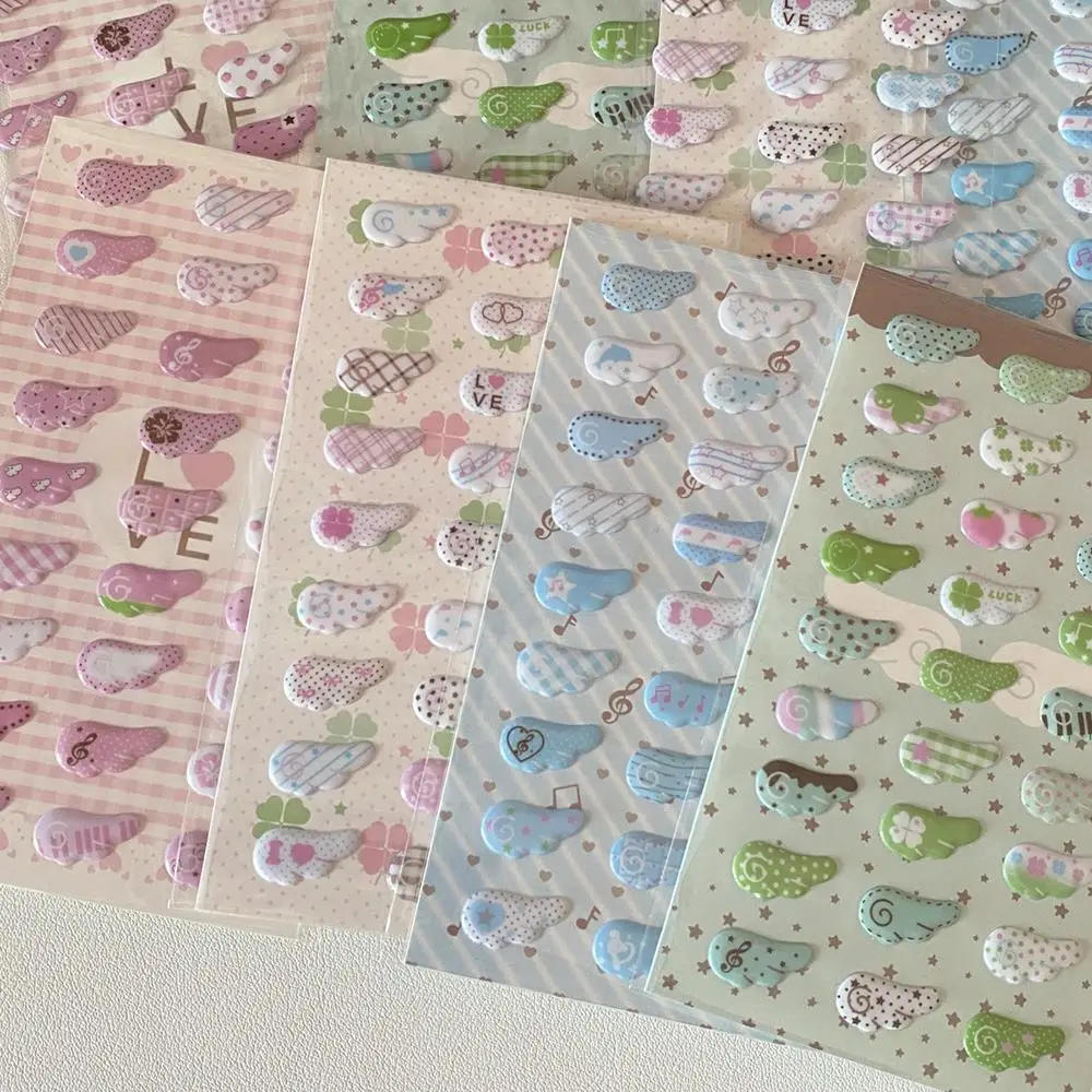 

New Arrival 1pc Kawaii Bubble Angel Wings Stickers DIY Scrapbook Stickers Confetti Phone Camera Decoration Scrapbooking Sticker