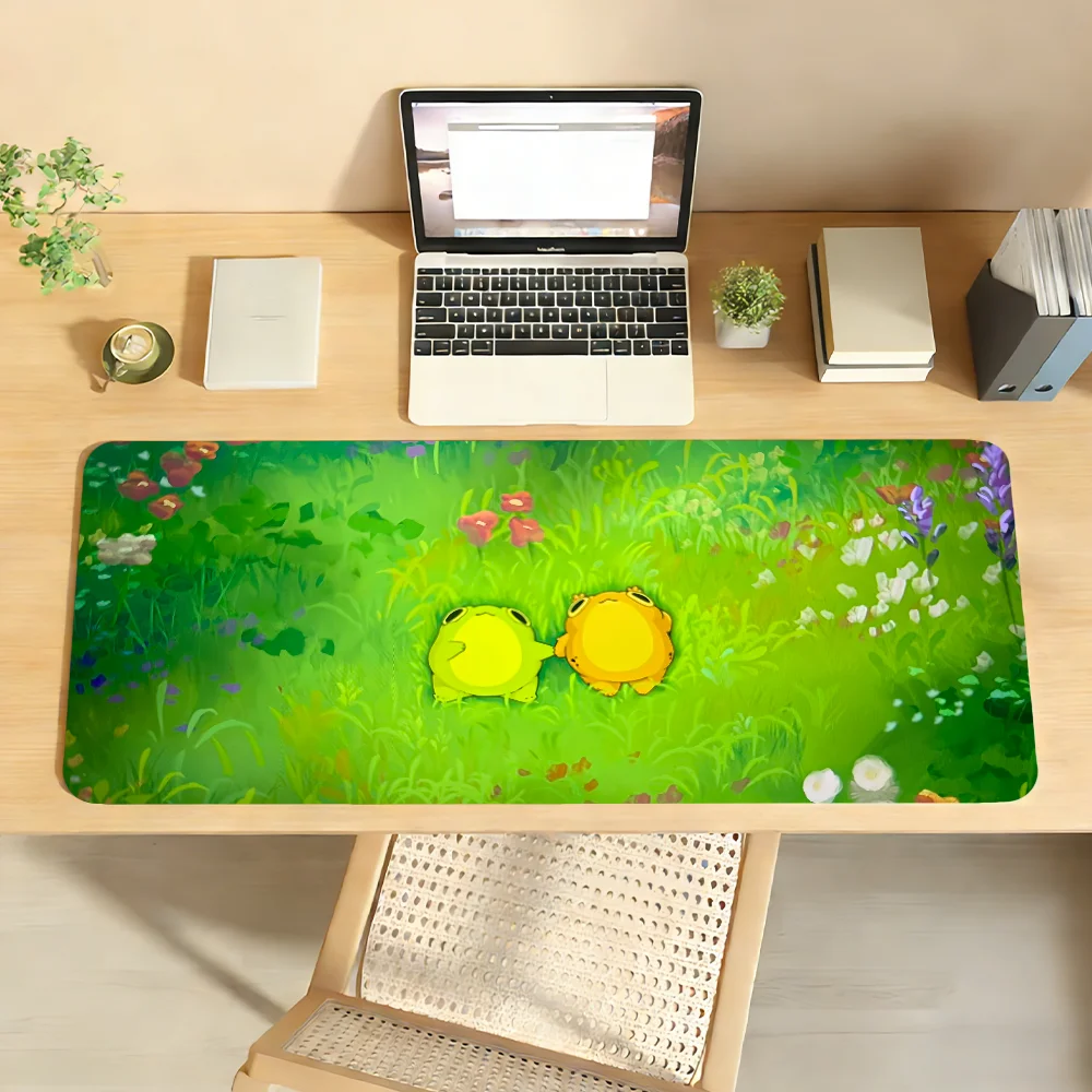 

Frog On Lce Abi Toads Mouse Pad Non-slip Locking Edge DeskMat PC Laptop Accessories Rubber Office Keyboard Large Game XXL Carpet