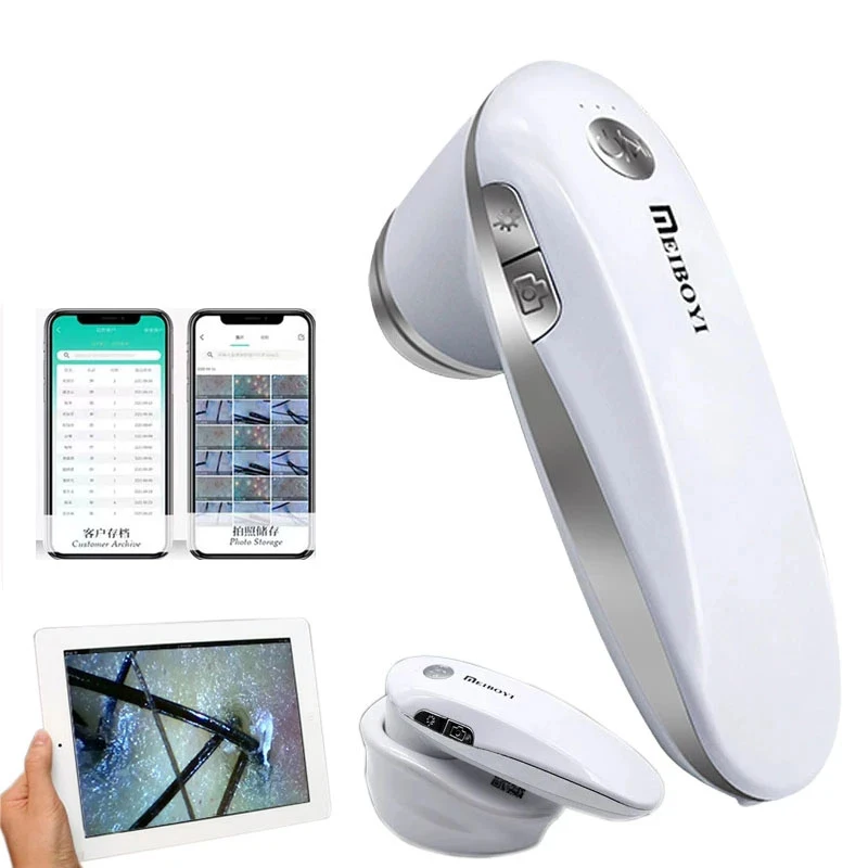 

Портативный анализатор кожи головы и волосяных фолликулов Hair Protect Machine: мини-камера с Wi-Fi для 200-кратного увеличения