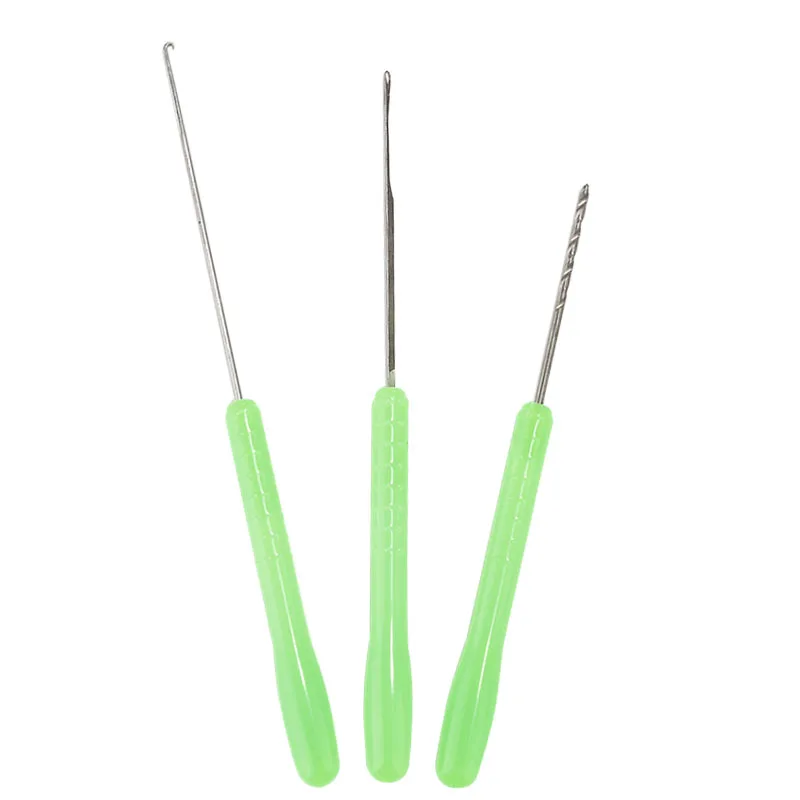 1~10PCS Fishing Boilie Drill NeedlesGreen Stainless Steel Baiting Needle Tool Carp Rigs Splicing Making Tools Rigs Loading Tools