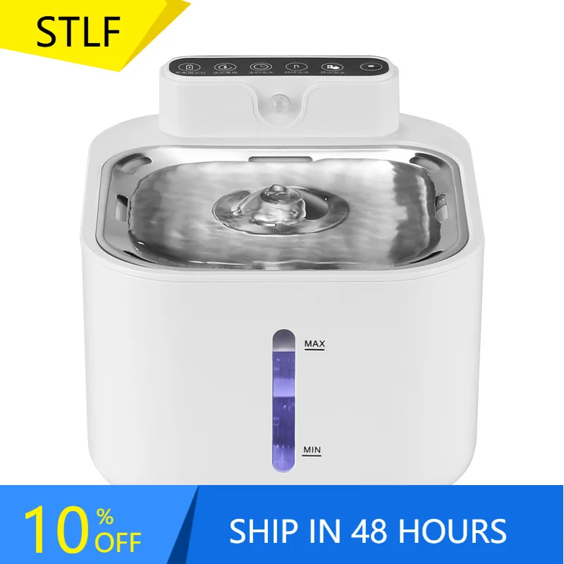 

STLFJZ Large Capacity Cat Water Fountain Pet Drinking Bowl Smart Auto Circulating Dispenser Quiet Pump BPA Free Easy to Clean OE