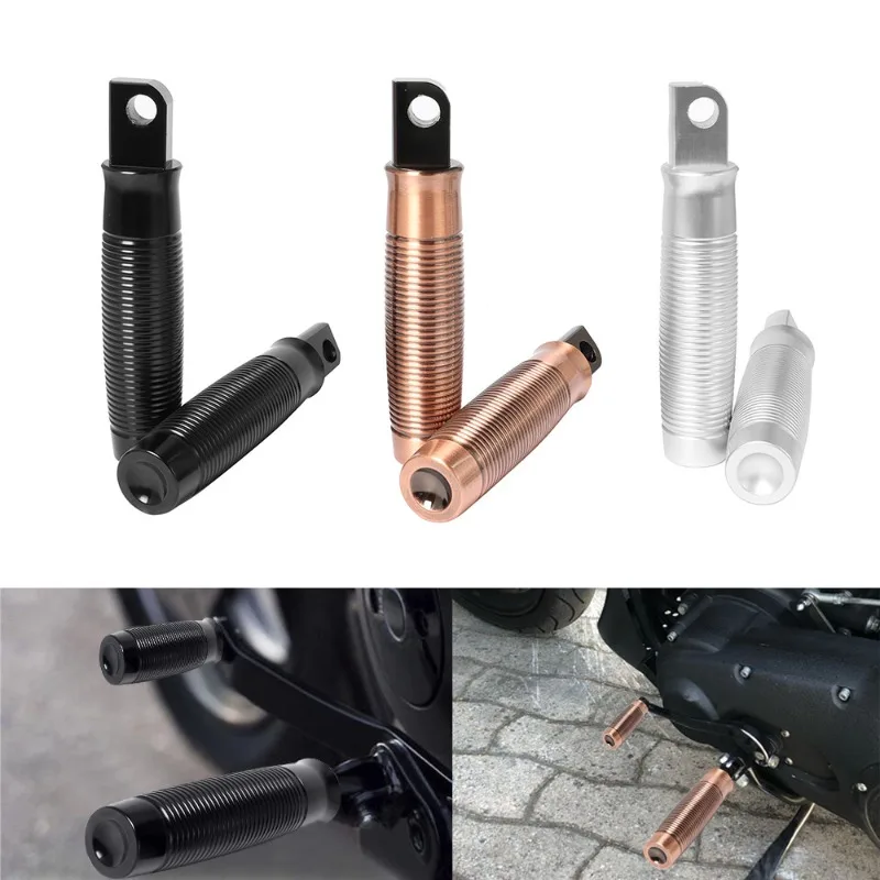 

2PCS Motorcycle Front Rear Foot Pegs Footrests Footpeg Pedal Aluminum for Harley Sportster Iron XL883 1200 X48 Dyna Chopper