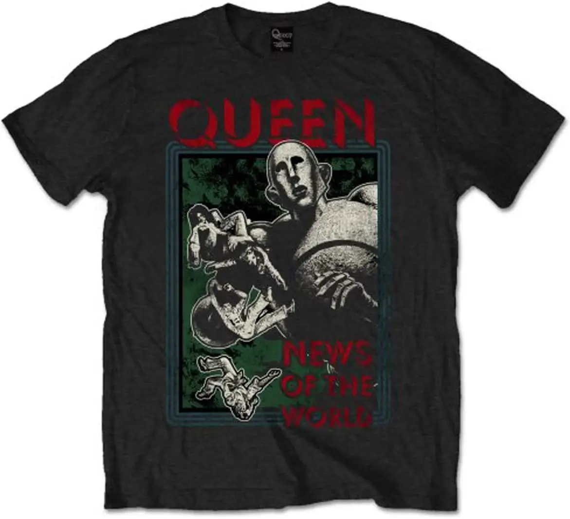 Queen Unisex Adult News Of The World T-Shirt (XXL) (Black)