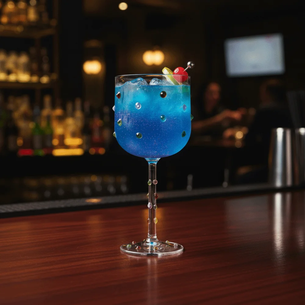 Ins Glass Colorful Dot Goblet Cup Embossed Heat-resistant Tall Glass Thin-walled Transparent Stemmed Glass Bar