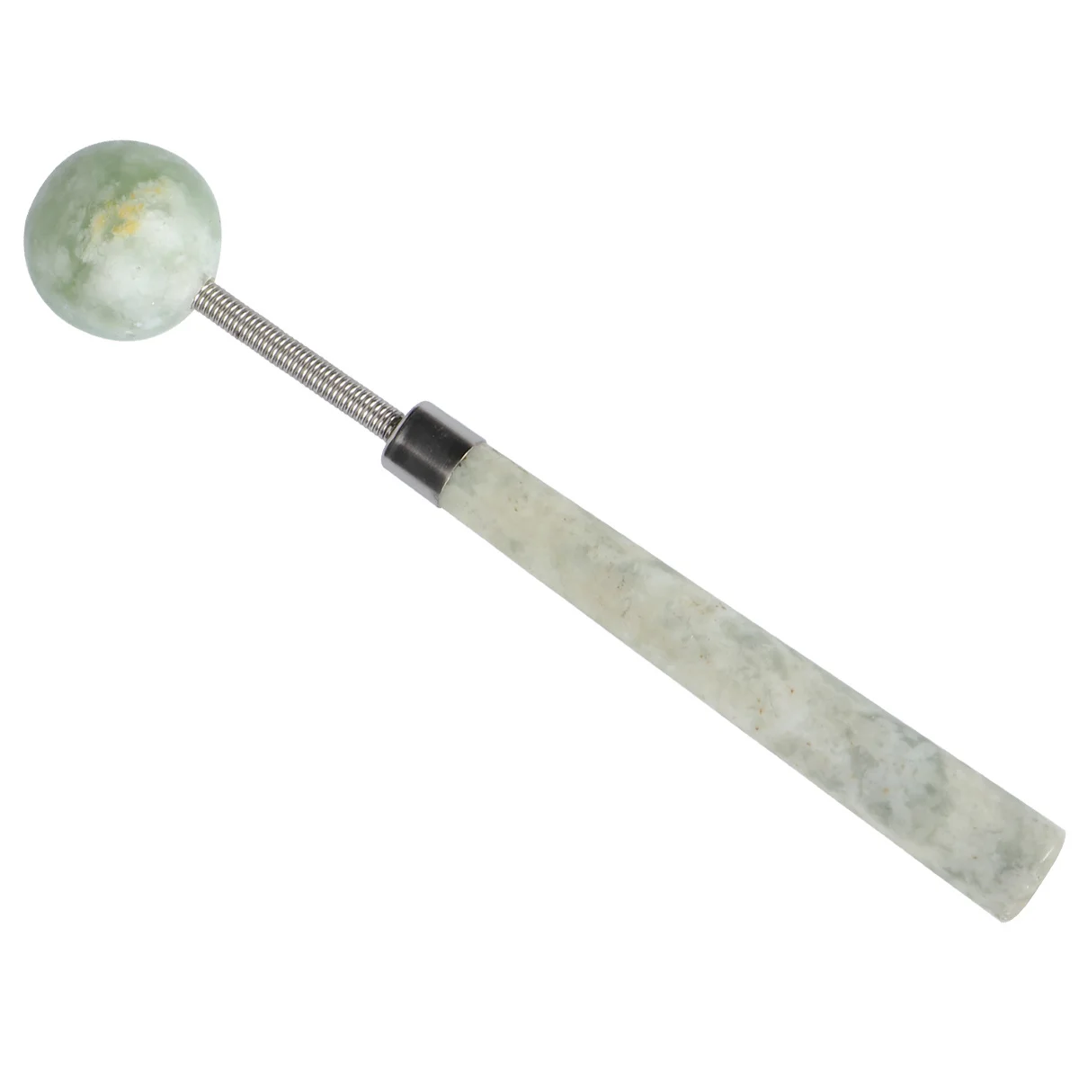 

Натуральный нефритовый сферический массажный молоток, ручной портативный фитнес-молоток, меридианный массажер, снимает усталость, способствует крови