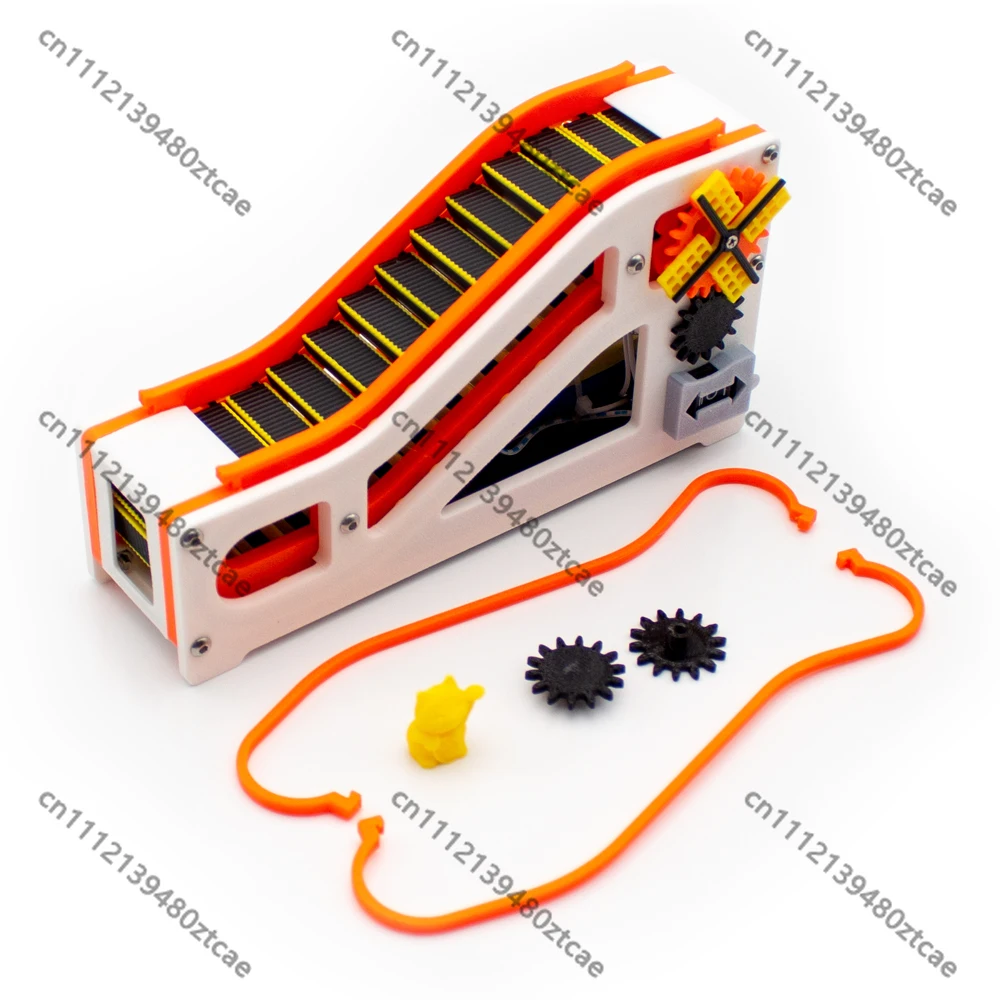 Mini Electric Cordless Escalator, 3D Printing Escalator Model Educational Scientific Experiment Device for Elementary Teaching
