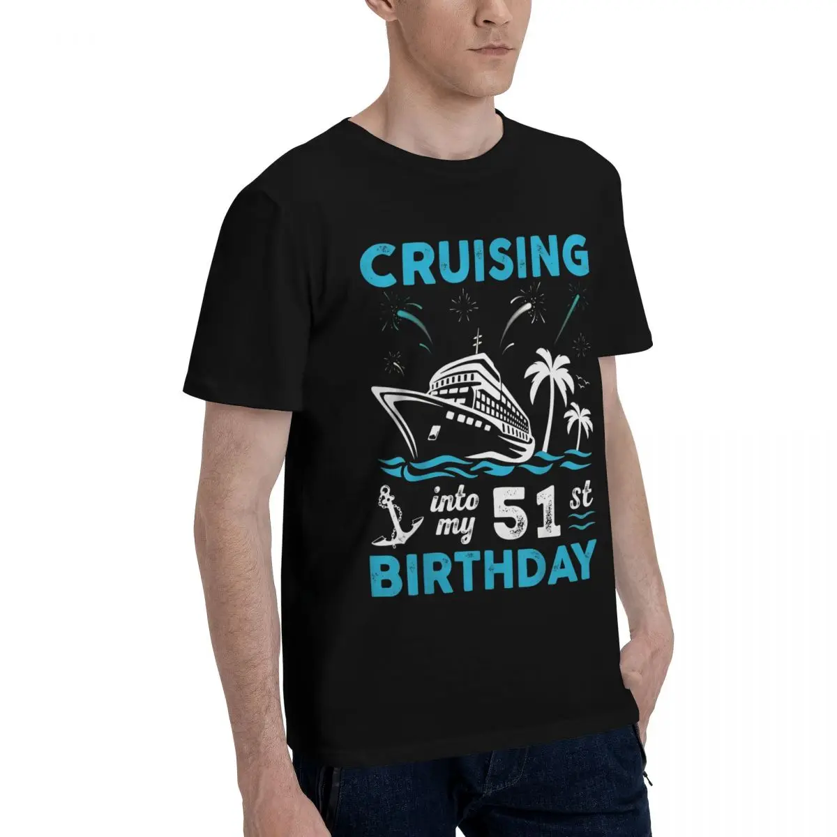 Cruising 51st Birthday Party Funny Graphic Campaign High grade Kemp Top tee Activity competition Eur Size