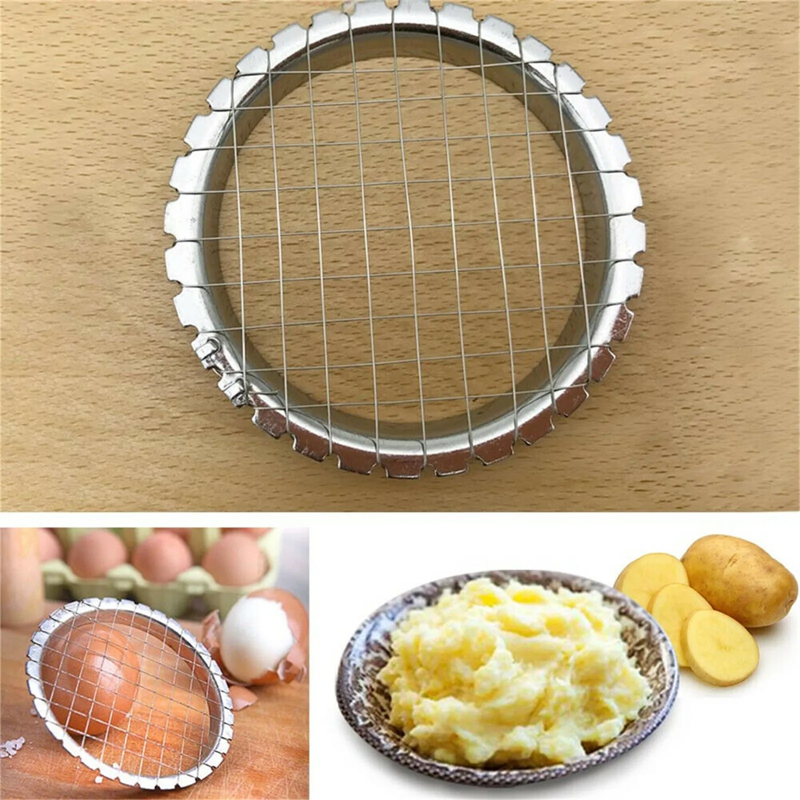 Metal Mesh Potato Slicer Thickened Stainless Steel Potato Chip Cutter Multi-Functional All-In-One Fruit And Vegetable Slicer