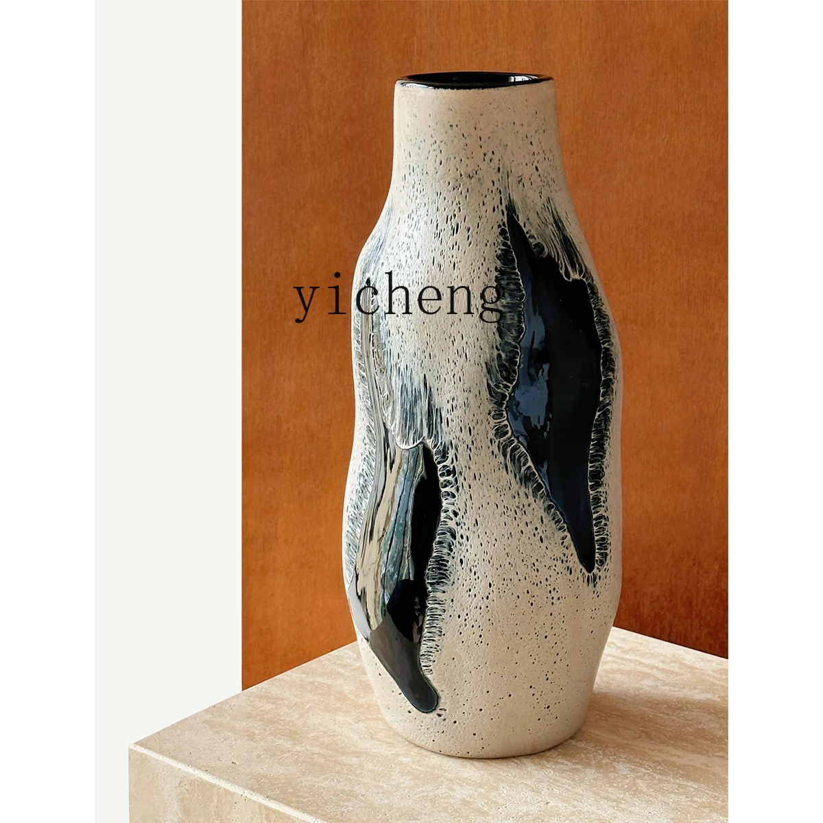 D3 Glazed Glass Vase Zen Premium Dry Branch B & B Tea Room Soft Flower Ware