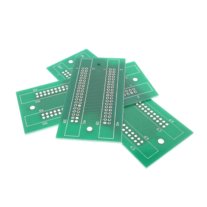 10PCS Ox Horn Transfer Plate  40P 50P 64P   To 2.54mm Spacing Test Board Cable Glass Fiber