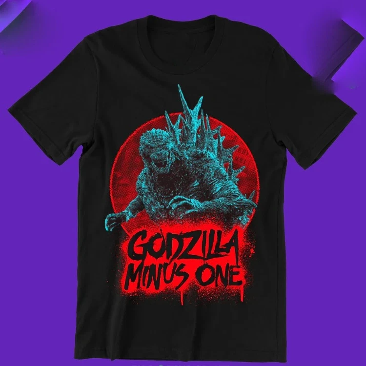 Godzilla Inspired Kaiju Monster Retro Graphic Print T-Shirt Men Women Cotton Oversized Couple Harajuku Casual Streetwear Tops - view 6