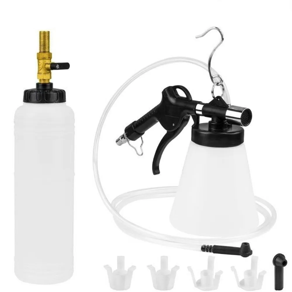 Pneumatic Brake Oil Replacement Tool 1L 0.75L 100 PSI Operation Air Brake Dual Oil Pot Pipe Brake Fluid Injector Kit