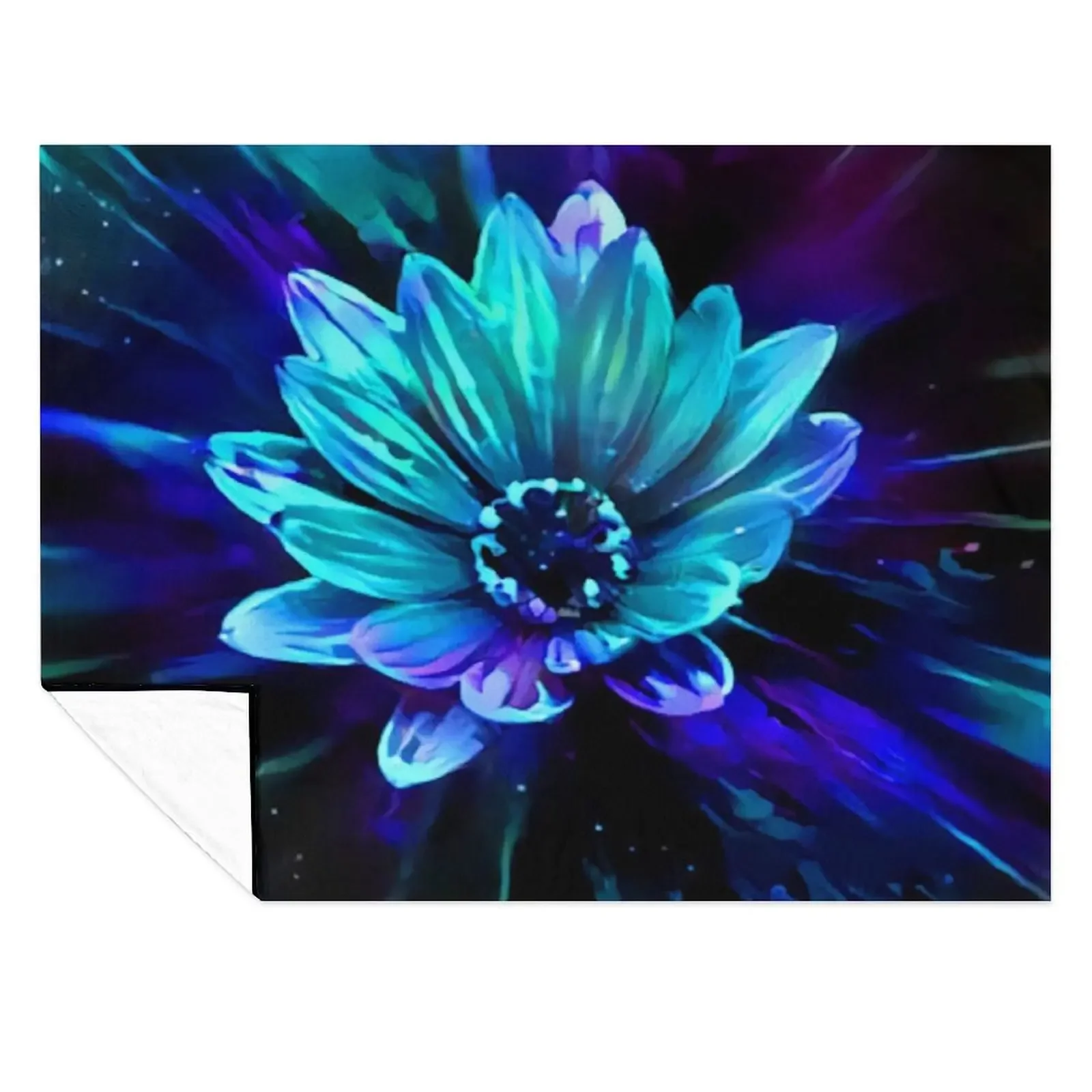 

Abstract Flower Blacklight Blues Throw Blanket Picnic christmas decoration Soft Giant Sofa Blankets