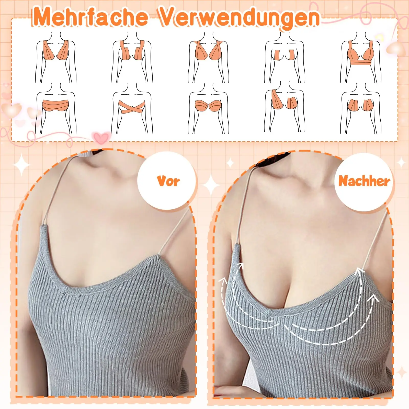 1 Satz Boob Tape BHs Frauen Kleber unsichtbare BH Nippel Pasteten umfasst Brust straffung Klebeband Push-up Bra lette träger losen Pad Aufkleber