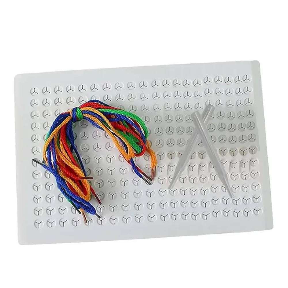 Threading Board for Kids Colorful Rope Threading Sensory Boards Craft Art Board Imagination Development Cartoon Pattern Toddler