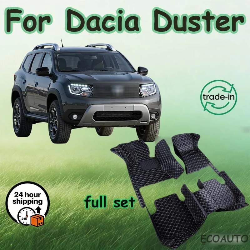 Alfombrillas de coche rusas para Dacia Duster Renault Duster HM 2021 ~ 2022, Almohadillas protectoras impermeables, juego completo de accesorios para coche