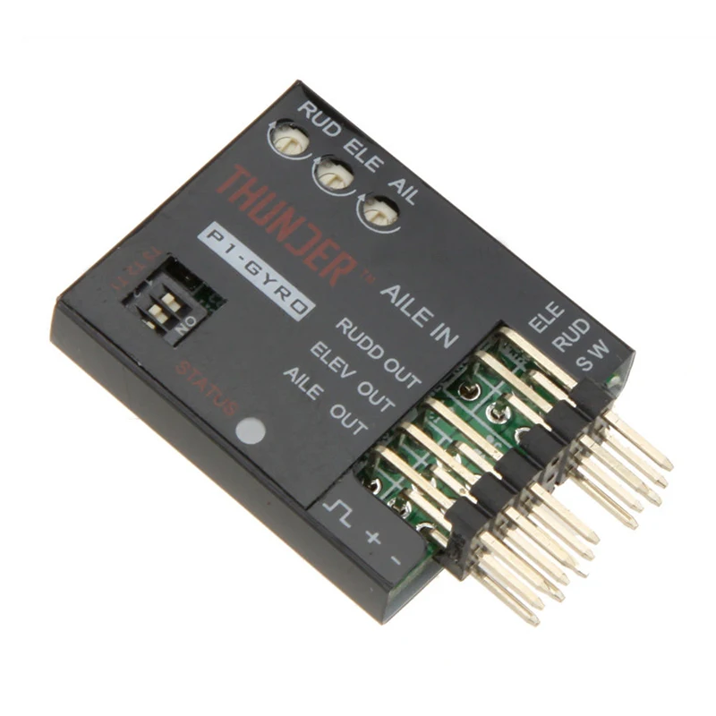 

L67A P1-GYRO 3-осевой контроллер полета, система стабилизации гироскопа для фиксированного летающего крыла, черный