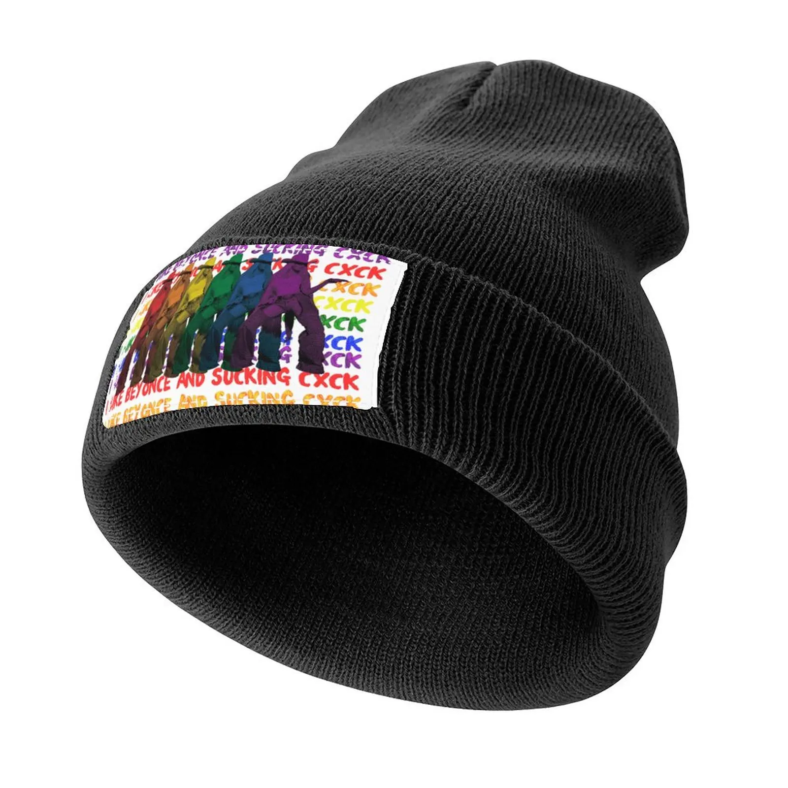 Pride Design I Like Beyonce And Sucking Cock Knitted Cap Thermal Visor Visor Cosplay Hat Beach Golf Women Men's