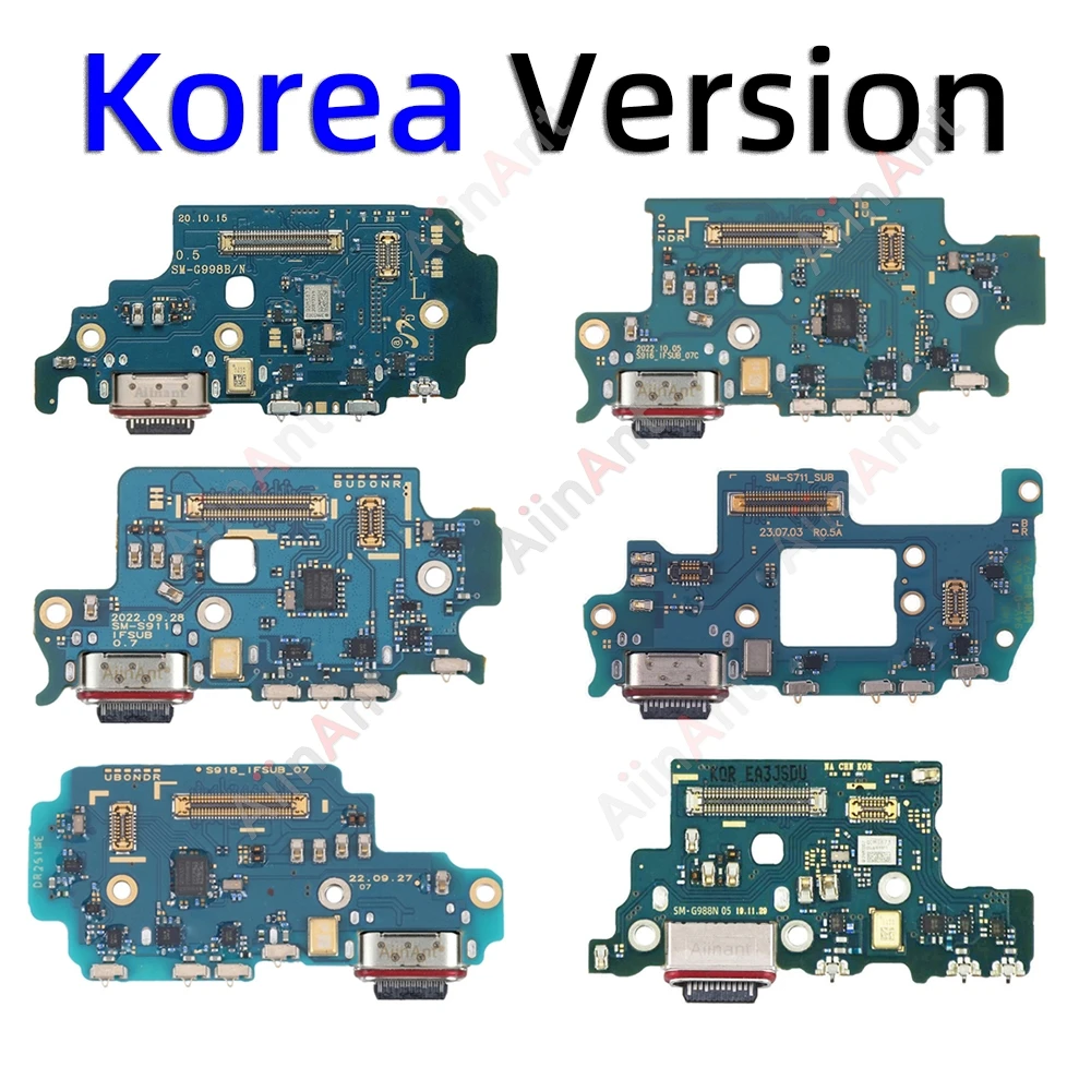 Cable flexible conector de puerto de carga USB para Samsung Galaxy Corea S25 S24 S23 S22 S21 S20 Plus Ultra G991N S931N Corea