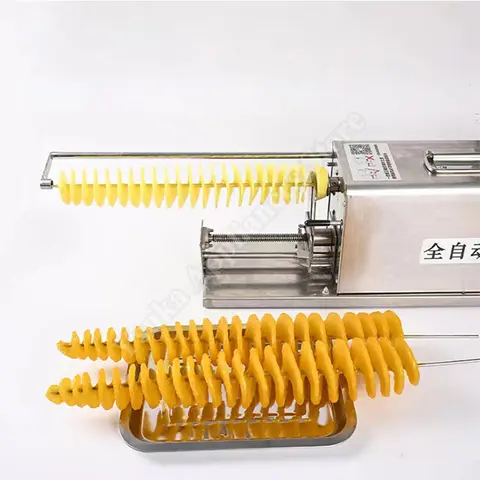 Potato Tower Machine Potato Tower Crane Electric Potatos Tower Maker Stretch Button Setting Rotating Potato Chip Machine